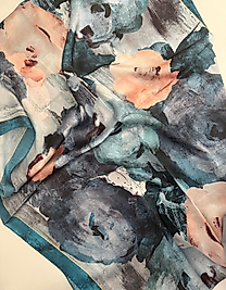 LEVİDOR HİNT İPEĞİ ÇİÇEK DESEN ŞAL 09