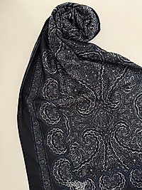 LEVİDOR SPORT ETNİK DESEN ŞAL LACİVERT