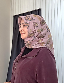 ZER EŞARP DUT İPEĞİ MARELLA DESEN PEMBE