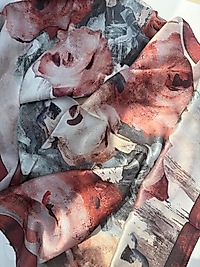 LEVİDOR HİNT İPEĞİ ÇİÇEK DESEN ŞAL 01