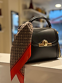 GUCCI DESEN FULAR KOYU VİZON