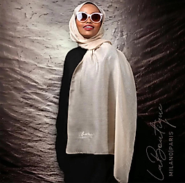 LA BOUTIQUE SİMLİ ŞAL KREM