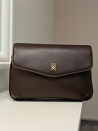 CLASSIC CLUTCH ÇANTA ACI KAHVE