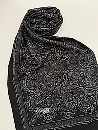 LEVİDOR SPORT ETNİK DESEN ŞAL SİYAH