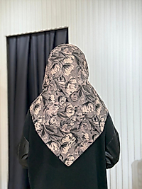 SOFT KETEN EŞARP LALE DESEN 07