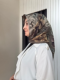 ZER EŞARP DUT İPEĞİ SERENA DESEN KAHVE