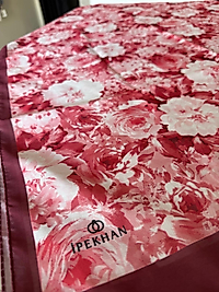 İPEKHAN SOFT ŞAL GÜL DESEN BORDO