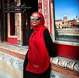 LA BOUTIQUE SİMLİ ŞAL KIRMIZI