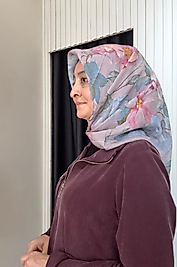 ZER EŞARP DUT İPEĞİ SERENA DESEN LİLA
