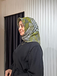 LUVEN SARA EŞARP LS03063 YEŞİL-GRİ 07
