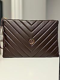 ARMİNE TREND 144 FERMUARLI EL ÇANTA ACI KAHVE