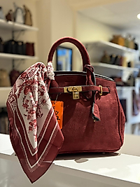 CRISTIAN DIOR DESEN FULAR BORDO