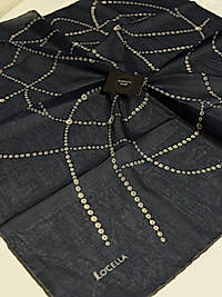 İNCİ DESEN SOFT EŞARP LACİVERT 01