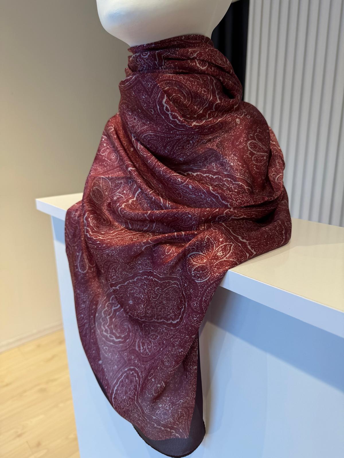 LEVİDOR HİNT İPEĞİ ETNİK DESEN ŞAL 13