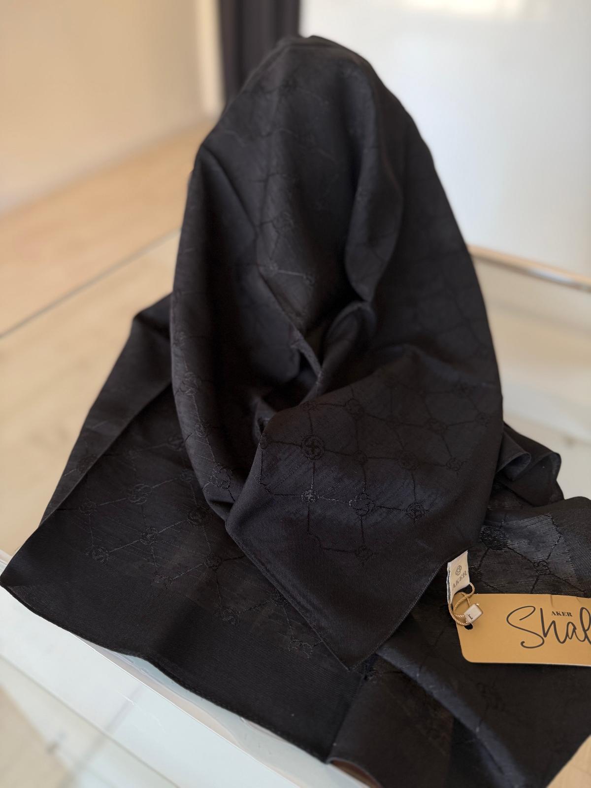 AKER KOZA EŞARP  SİYAH