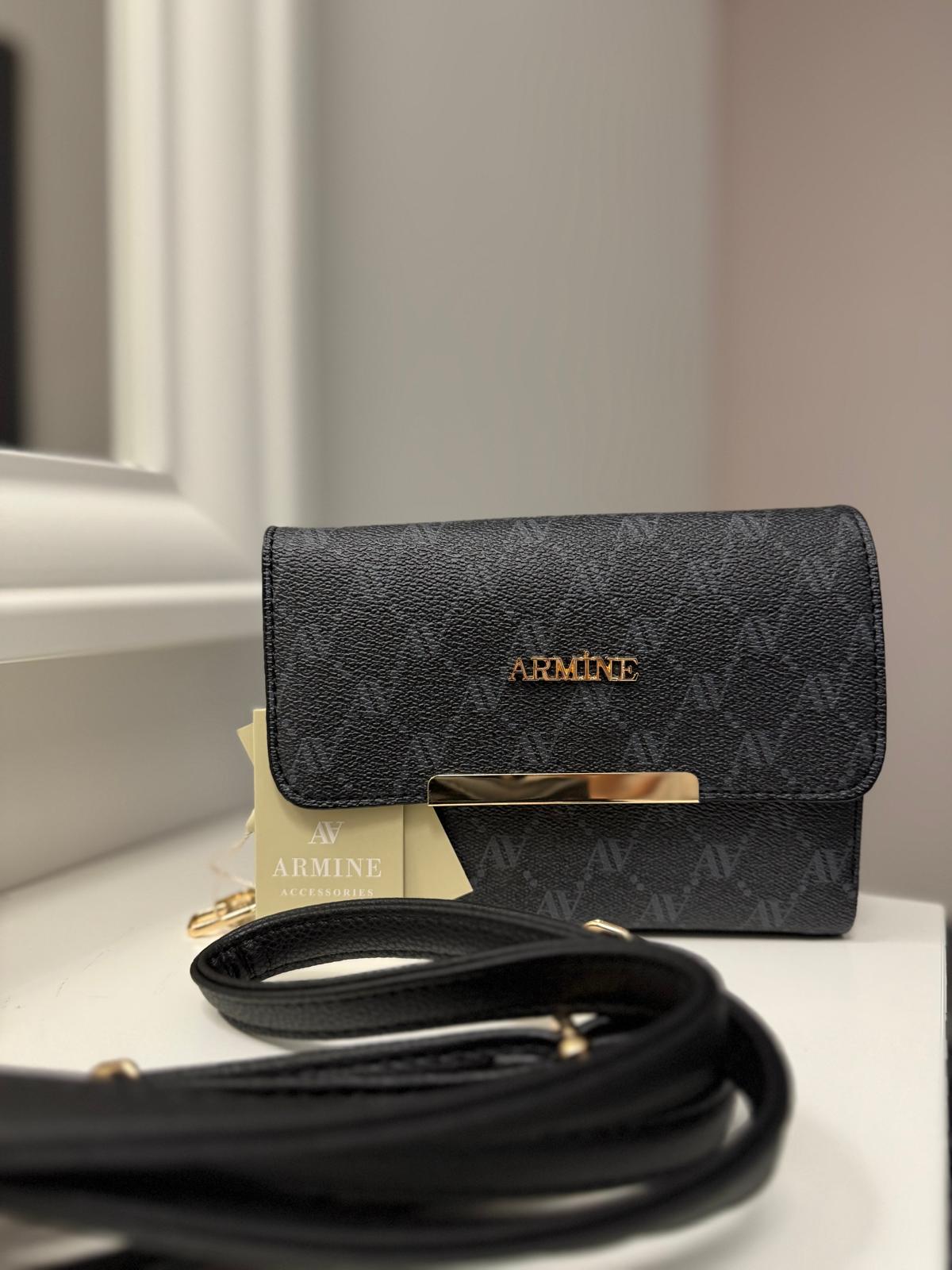 ARMİNE 381 BAYAN ÇANTA GRİ NOKTALI