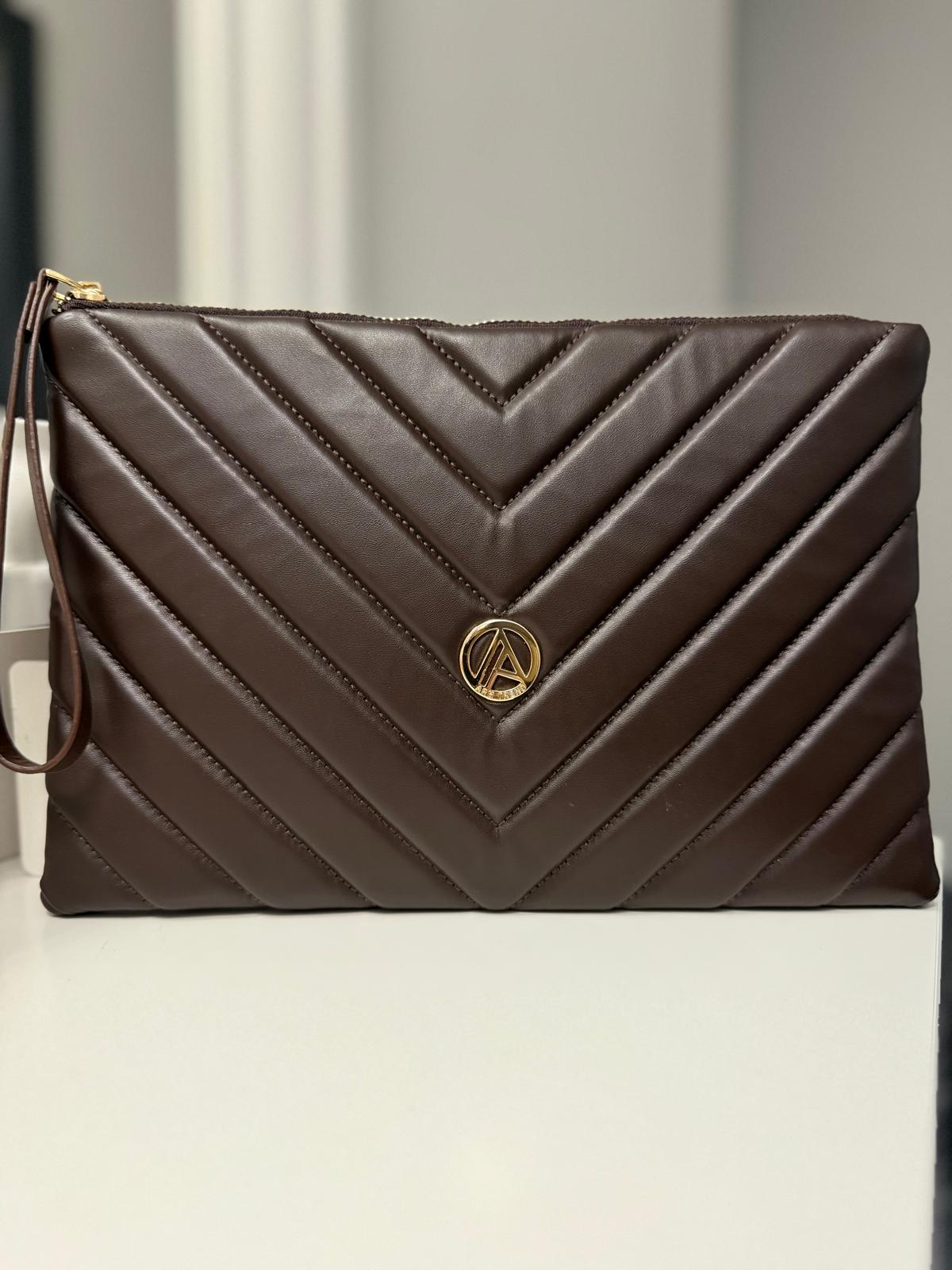 ARMİNE TREND 144 FERMUARLI EL ÇANTA ACI KAHVE