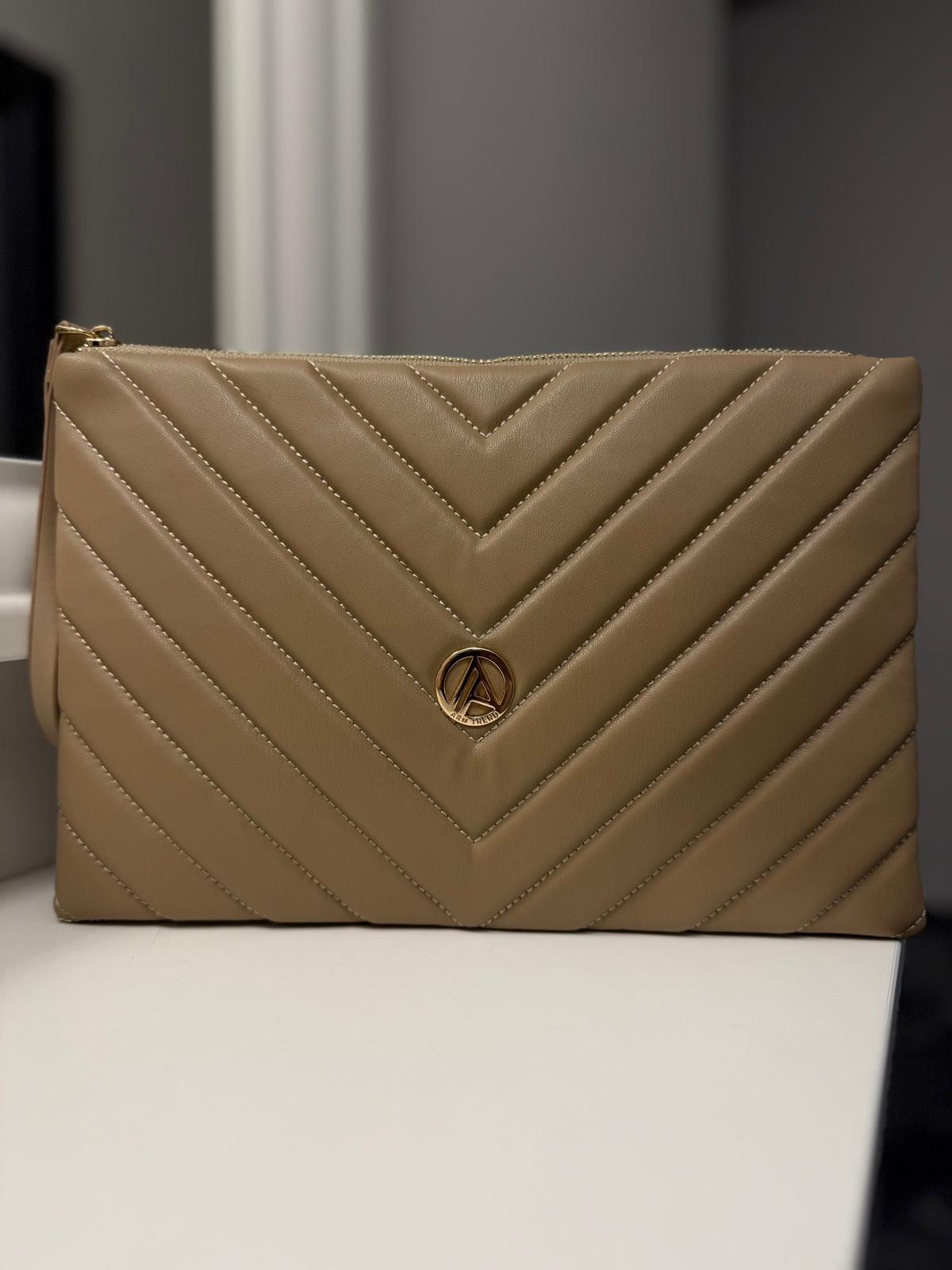 ARMİNE TREND 144 FERMUARLI EL ÇANTA VİZON