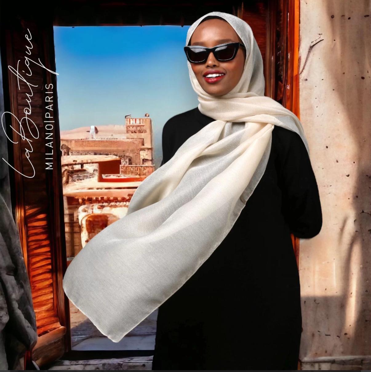 LA BOUTIQUE SİMLİ ŞAL AÇIK VİZON