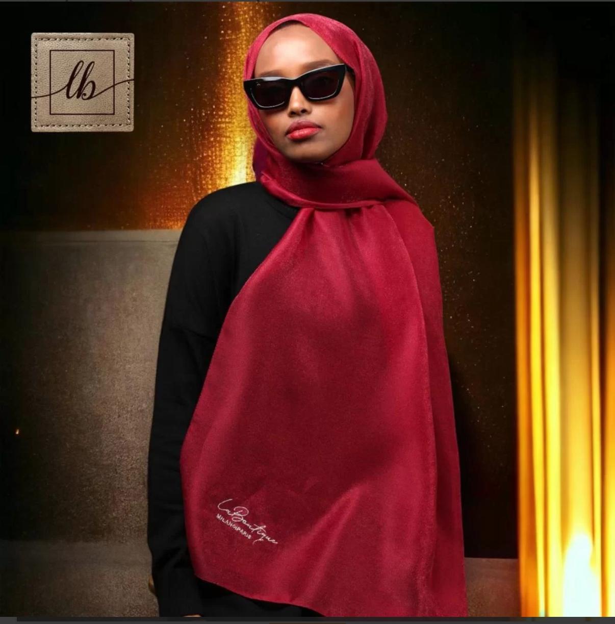 LA BOUTIQUE SİMLİ ŞAL BORDO