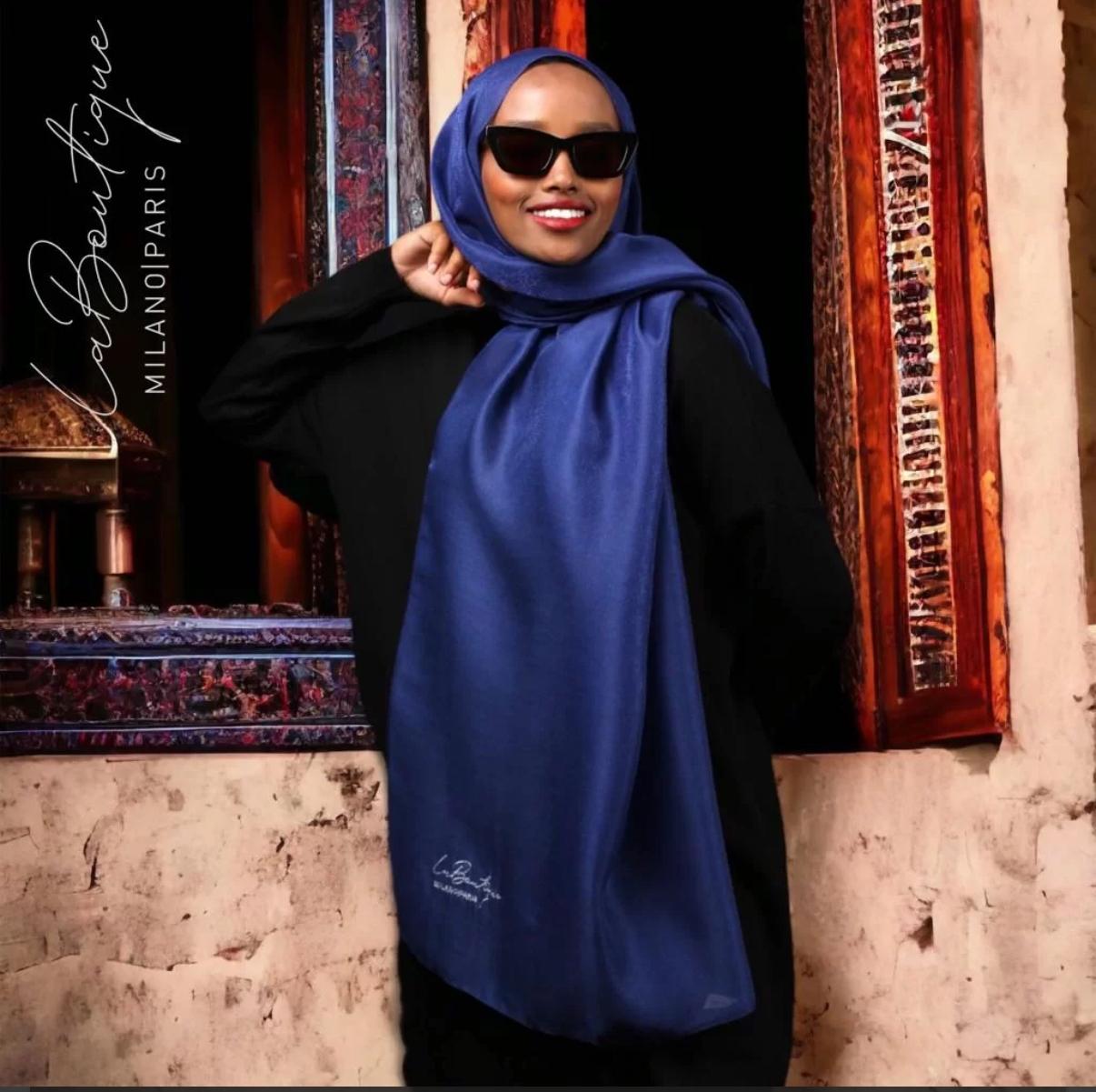 LA BOUTIQUE SİMLİ ŞAL GECE MAVİSİ