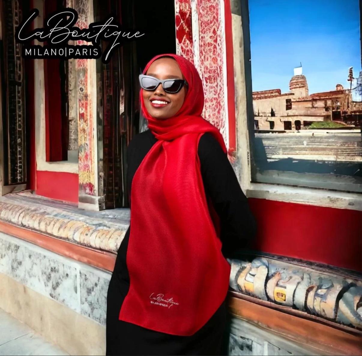 LA BOUTIQUE SİMLİ ŞAL KIRMIZI