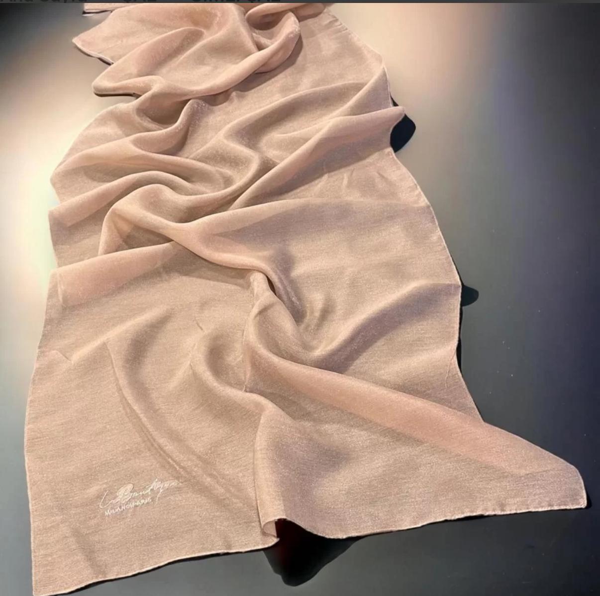 LA BOUTIQUE SİMLİ ŞAL SÜTLÜ KAHVE