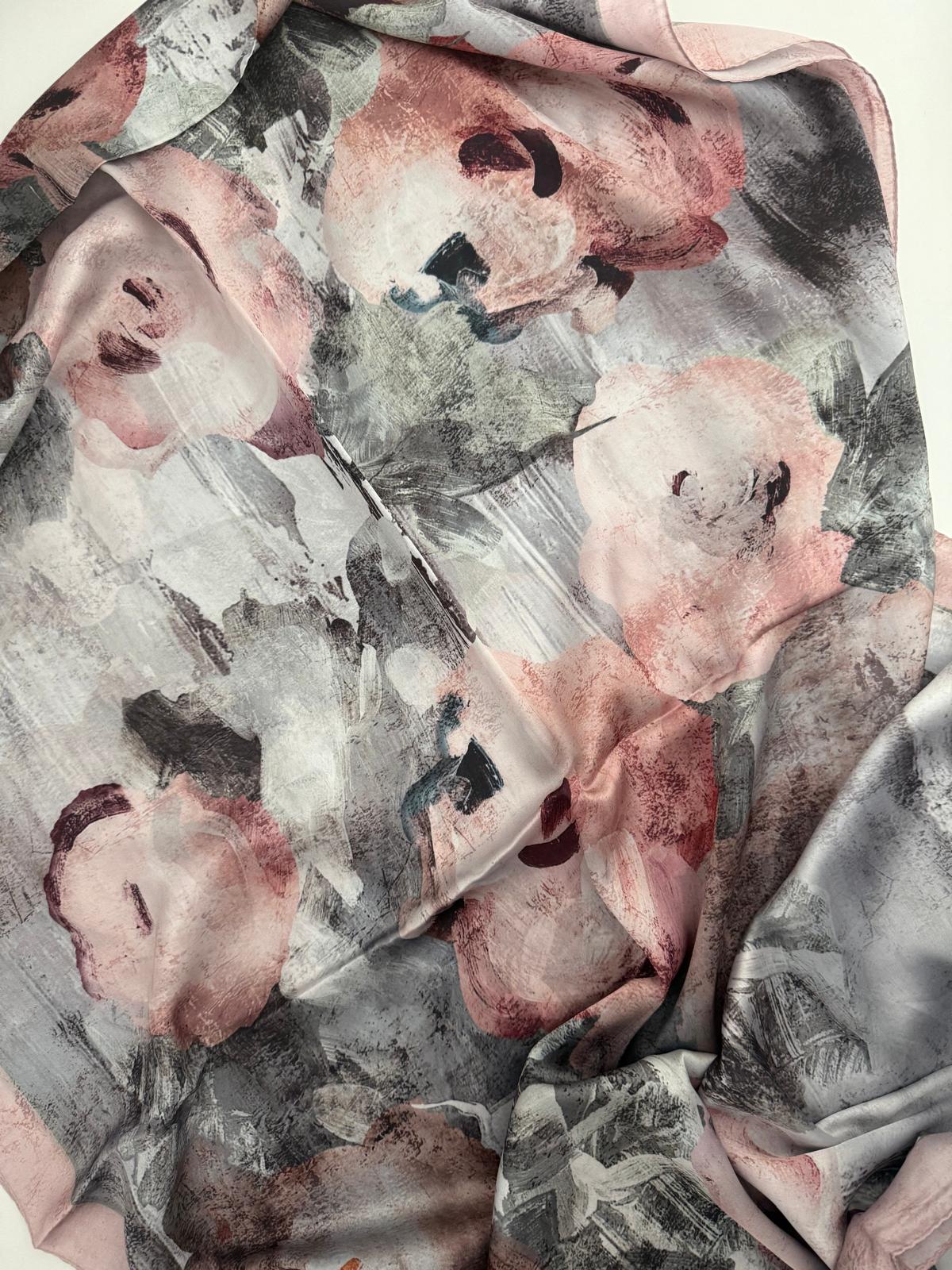 LEVİDOR HİNT İPEĞİ ÇİÇEK DESEN ŞAL 13