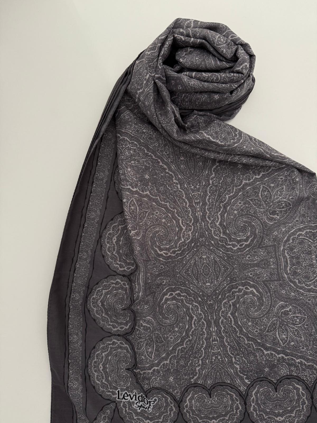 LEVİDOR SPORT ETNİK DESEN ŞAL GRİ
