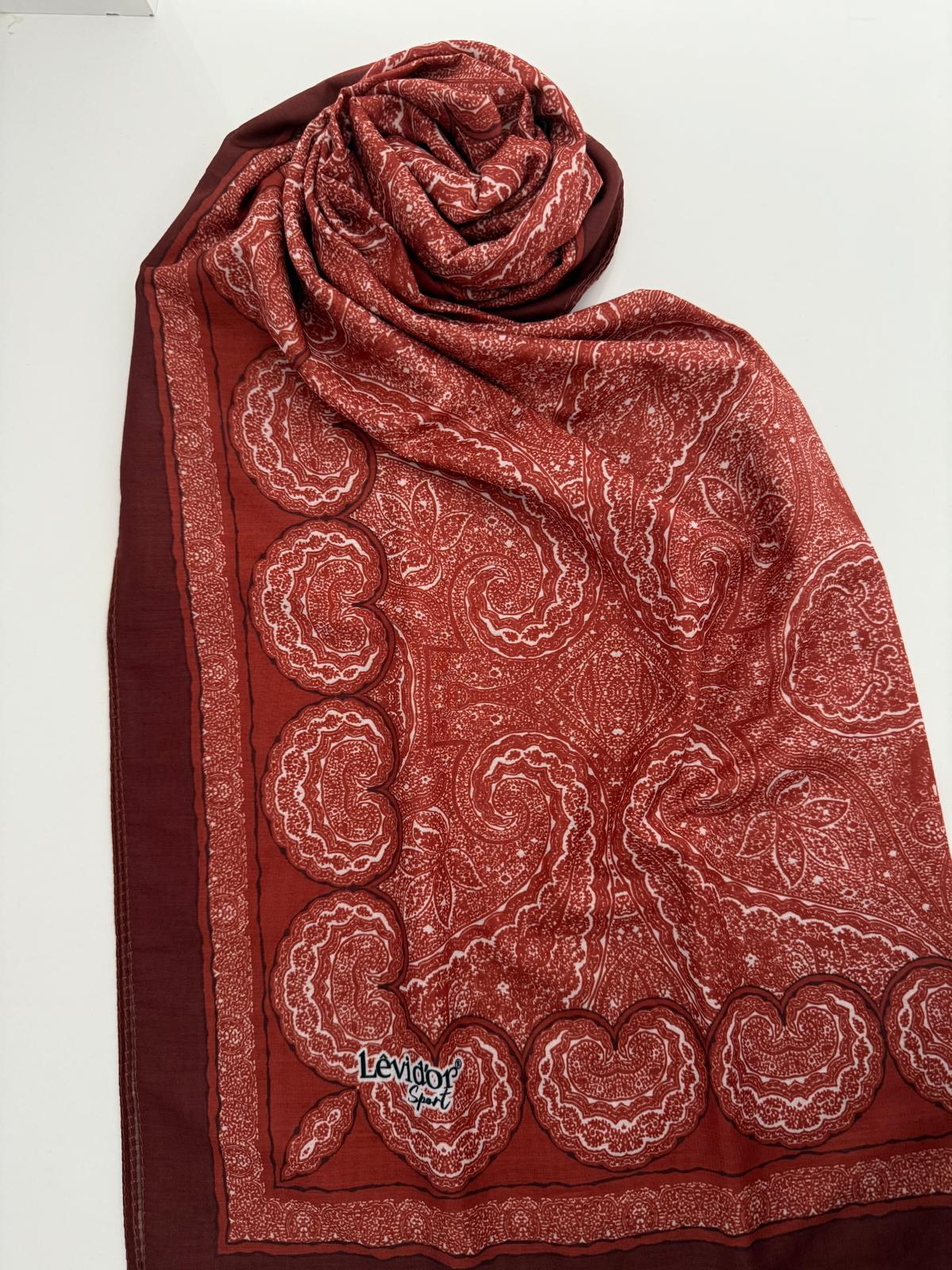 LEVİDOR SPORT ETNİK DESEN ŞAL KİREMİT