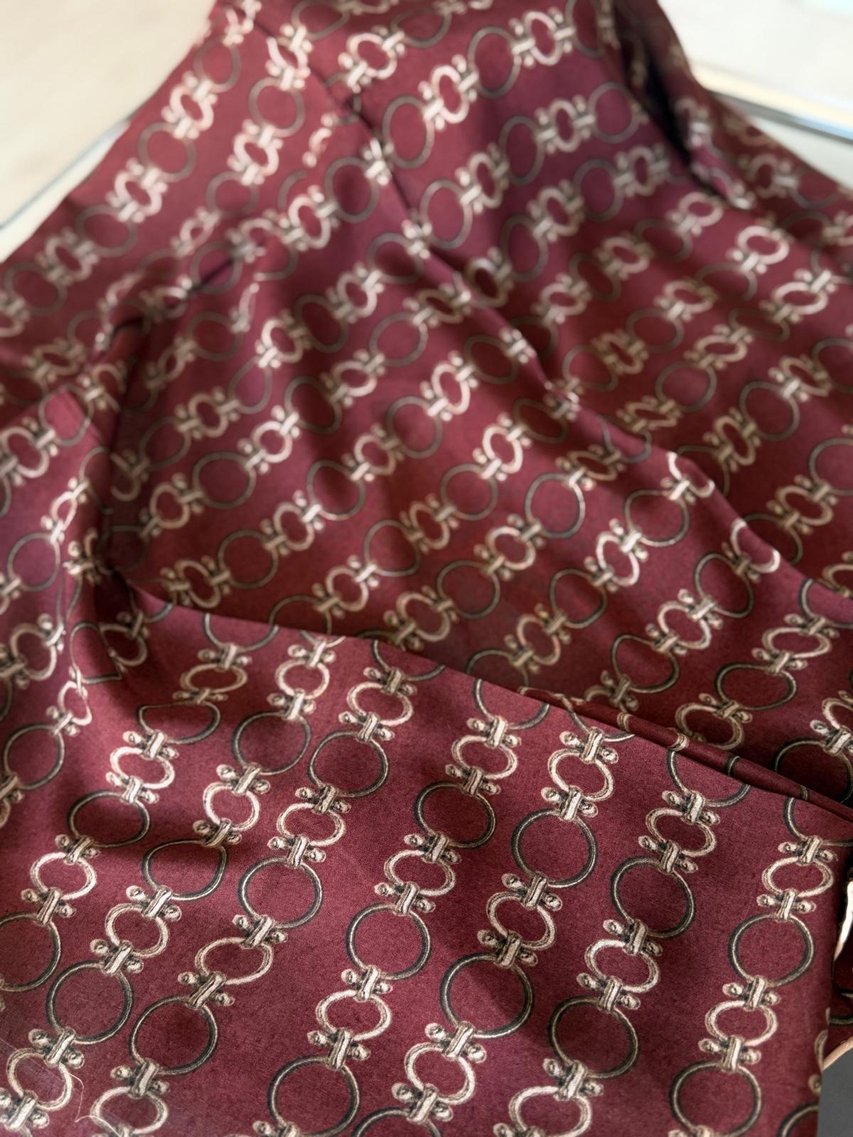 EMPROYAL ORGANİK PAMUK EŞARP ZİNCİR DESEN 01