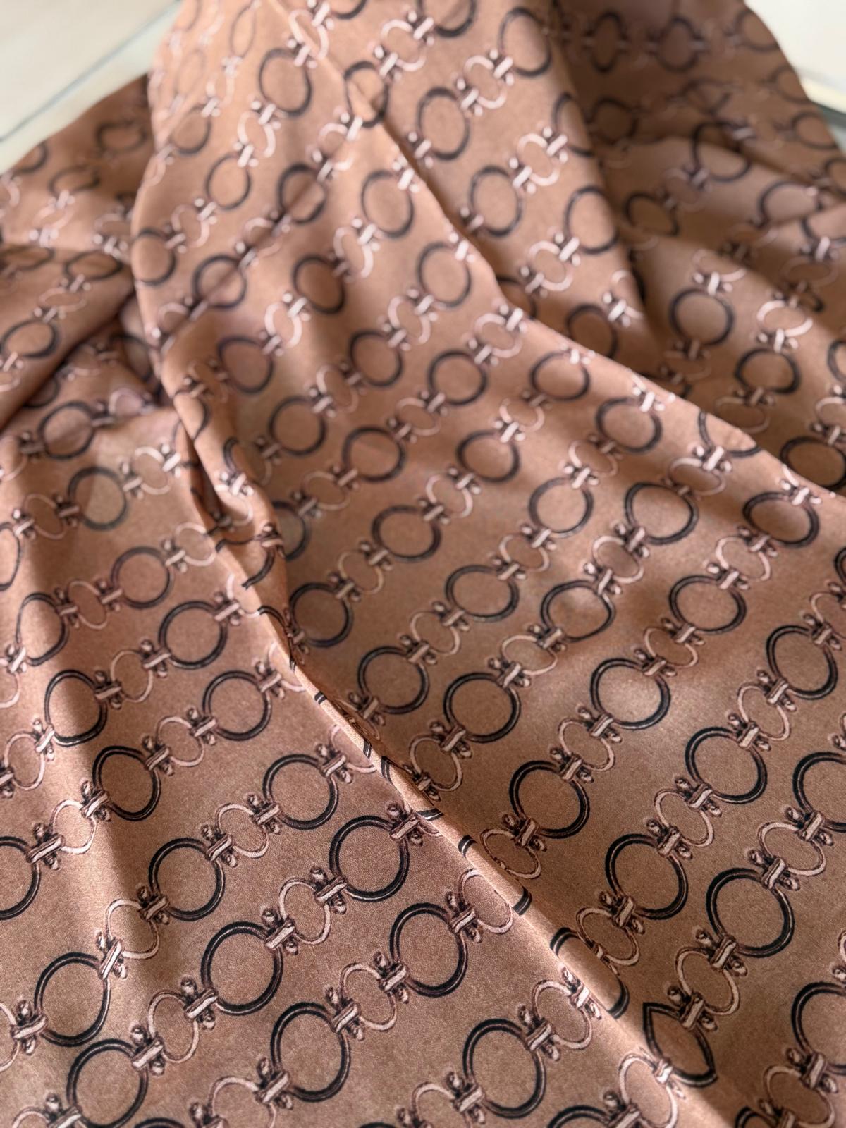 EMPROYAL ORGANİK PAMUK EŞARP ZİNCİR DESEN 06