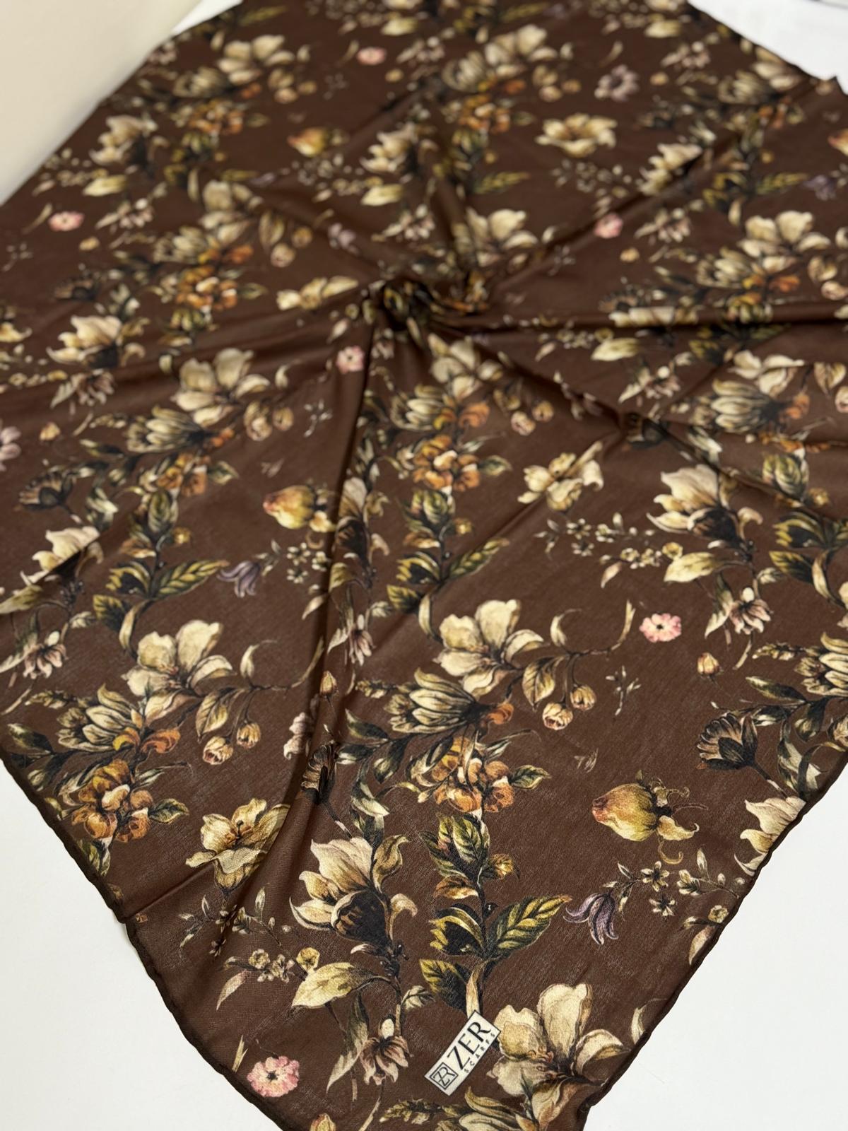 ZER ORGANİK EŞARP ÇITIR ÇİÇEK DESEN 04