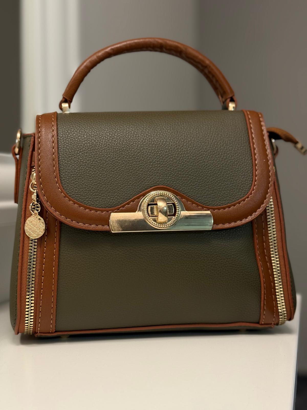 TOP HANDLE MİNİ ÇANTA HAKİ-TABA