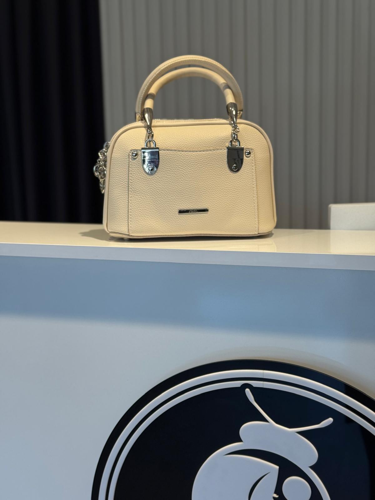 TOP HANDLE MİNİ EL ÇANTA BEJ