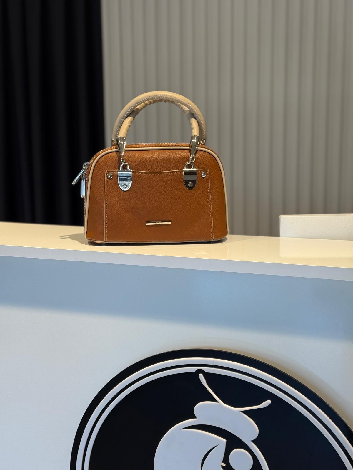 TOP HANDLE MİNİ EL ÇANTA TABA|BEJ