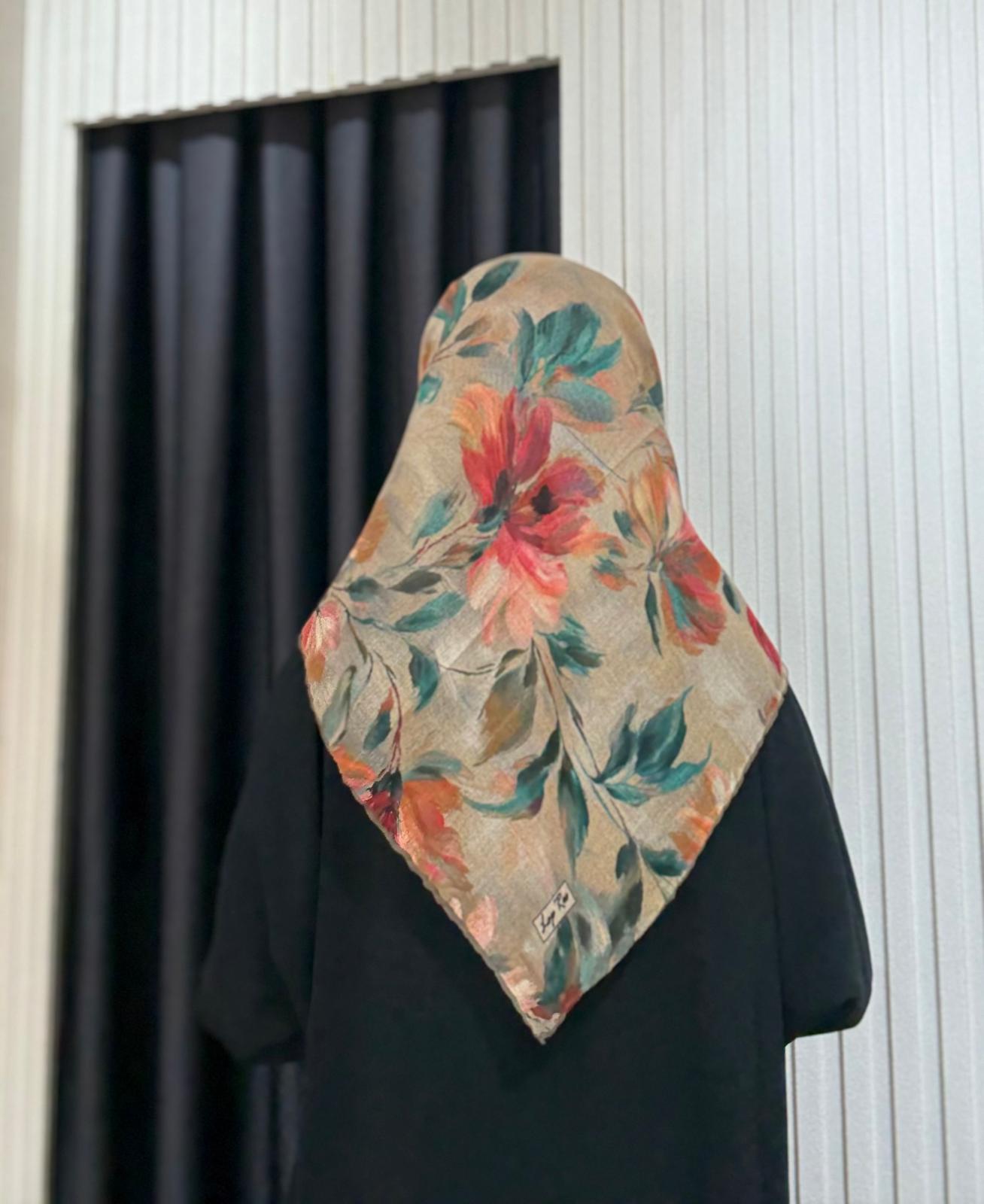 SOFT KETEN EŞARP BAHAR DESEN 01