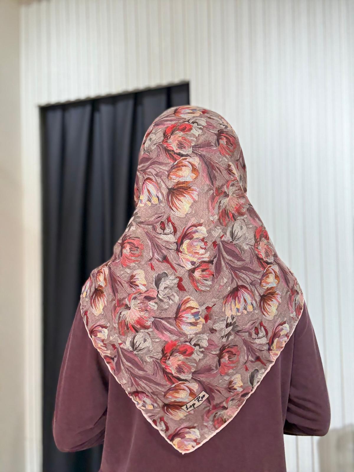 SOFT KETEN EŞARP LALE DESEN 10