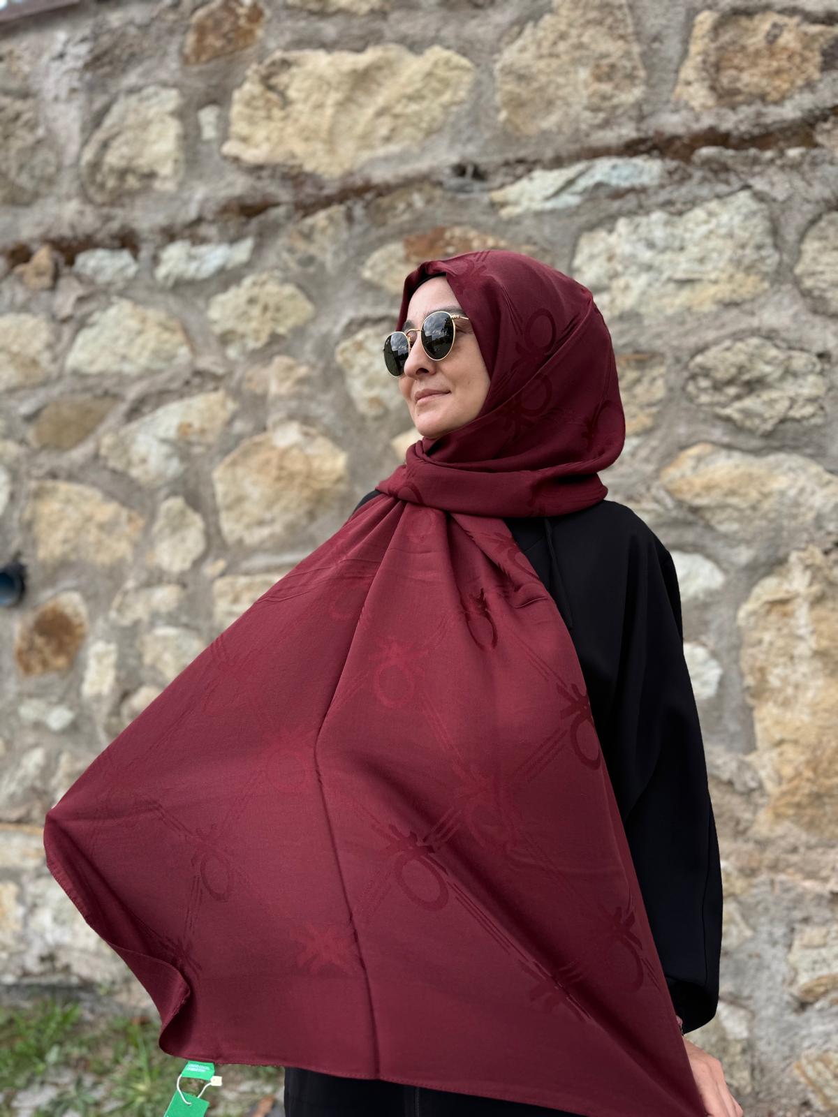 BENETTON ŞAL LYOCELL MİLANO 1032 BORDO