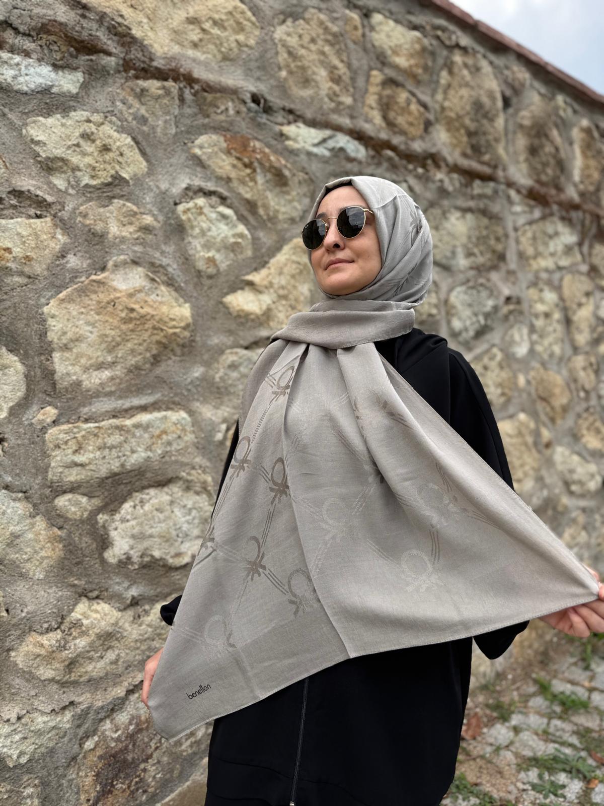 BENETTON ŞAL LYOCELL MİLANO 1032 KOYU GRİ